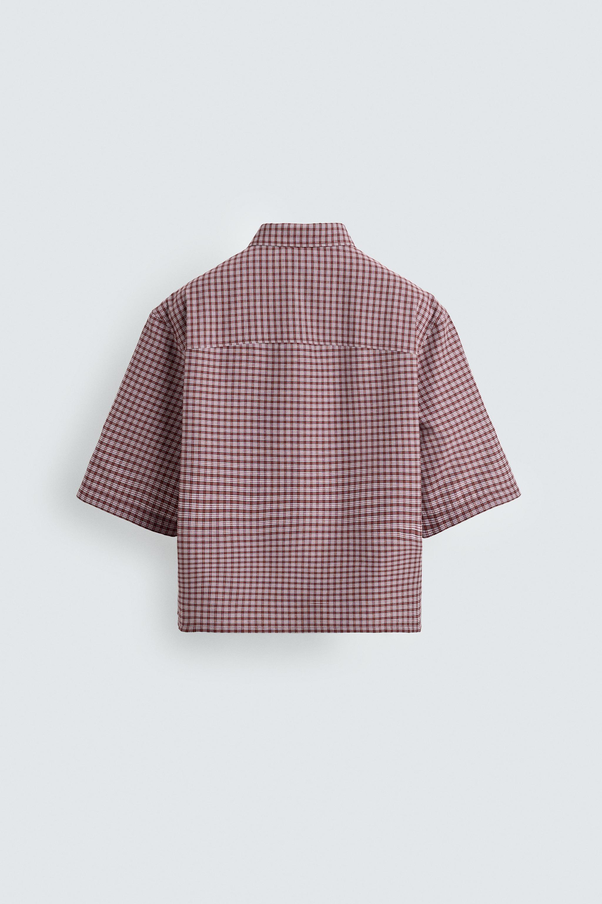PLAID CROPPED FIT SHIRT